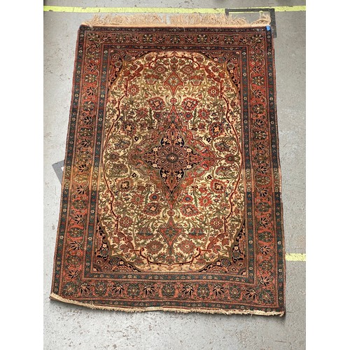 711 - Antique Oriental Persian rug 220cm x 142cm (Please study pictures).