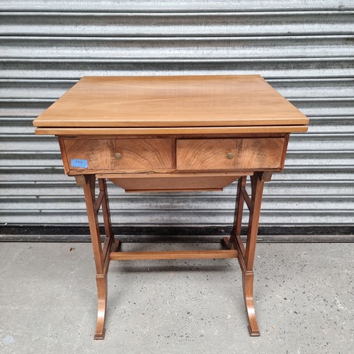 713 - Regency style folding and rotating Games table.