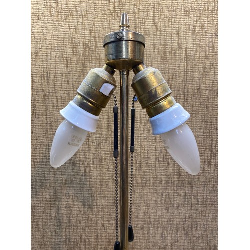 723 - Heavy brass and ceramic nautical themed table lamp