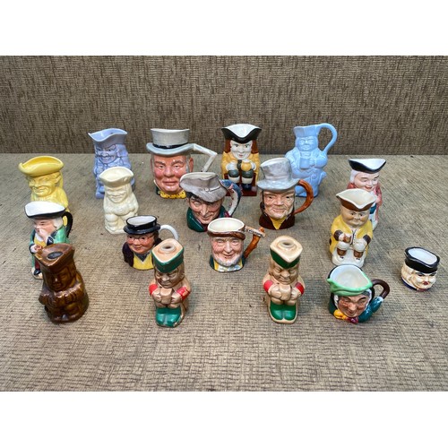 737 - Selection of vintage Toby and Character jugs.