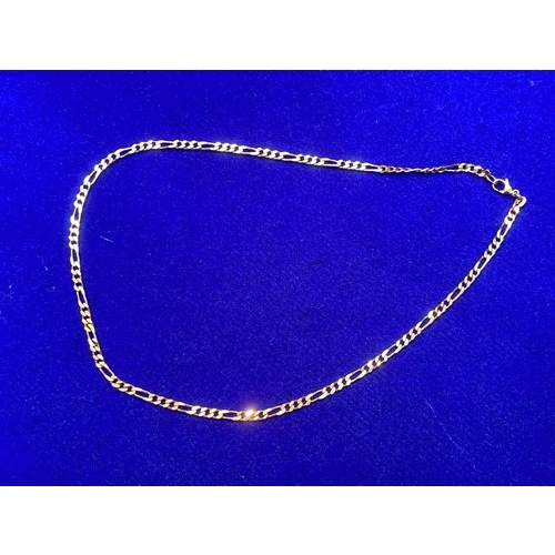 1074 - 1950/60s Spanish Gold plated Figaro necklace 40 cm.