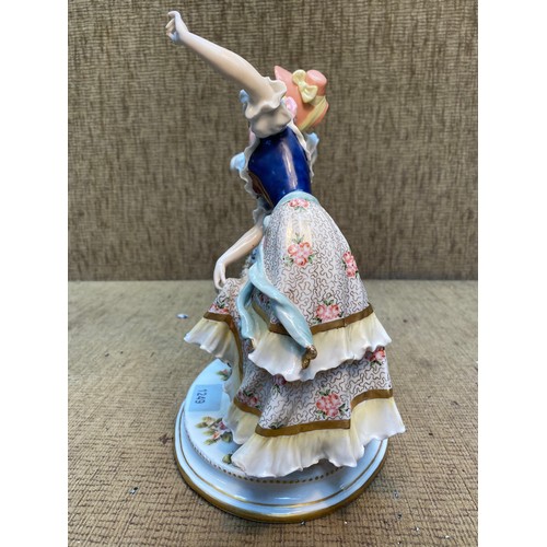 1249 - Antique German Ludswigsburg two lady Fine porcelain Figurine.