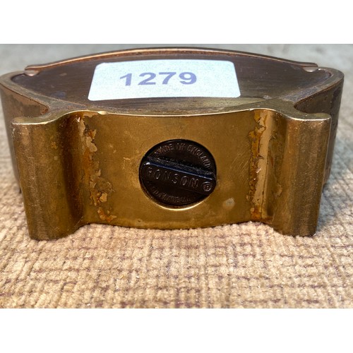 1279 - Vintage Ronsons brass table lighter.