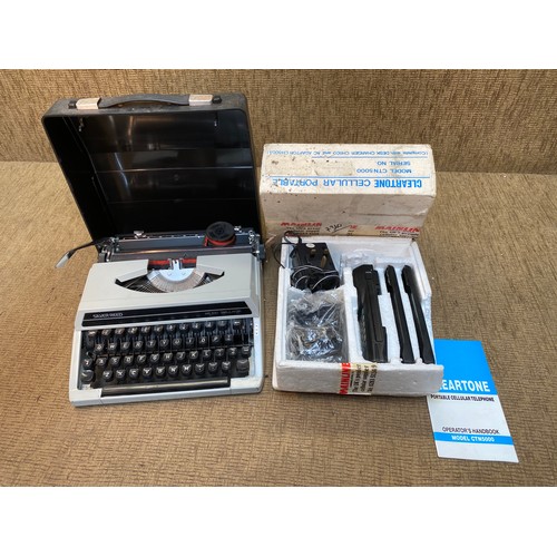 775 - Silver Reed typewriter and Cleartone cellular portable phone CTN5000.