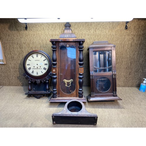 731A - Collection of Antique clock cases.