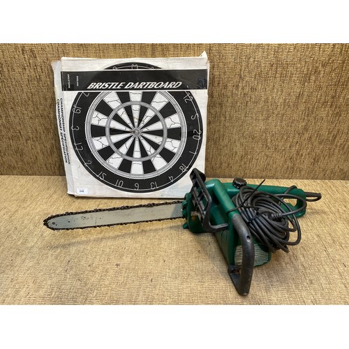 248 - Parkside 230V 170 W Chainsaw and Bristil Dart Board