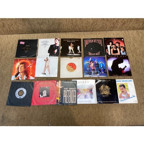 131 - 15 Queen, Freddie and Brian May singles (condition various from V good - fair, some may require clea... 