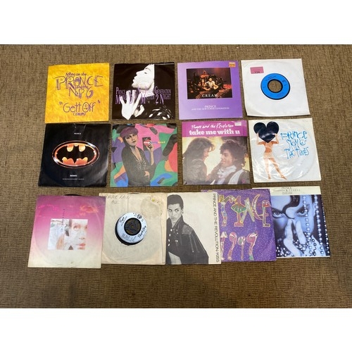 134 - 13 Prince and Prince and the revolutions singles (condition various from V good - fair, some may req... 