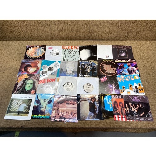 137 - 25 Rock, pop and new wave singles all varying genre including Pink Floyd and Slid row. (condition va... 