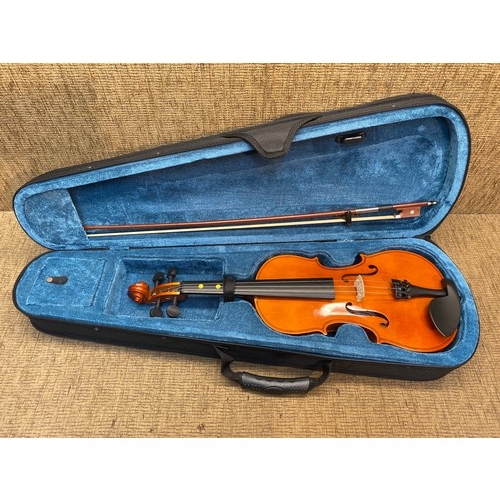 842 - Forenza violin in case with bow.