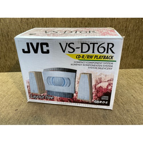 852 - Boxed JVC hi-fi system.