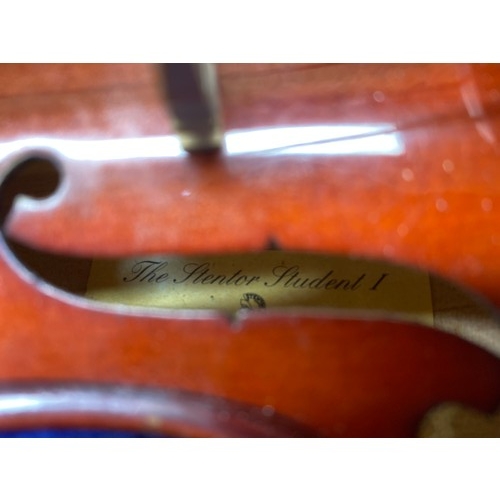 1151 - Stentor Student 1, 1/8 size violin in padded case with bow.