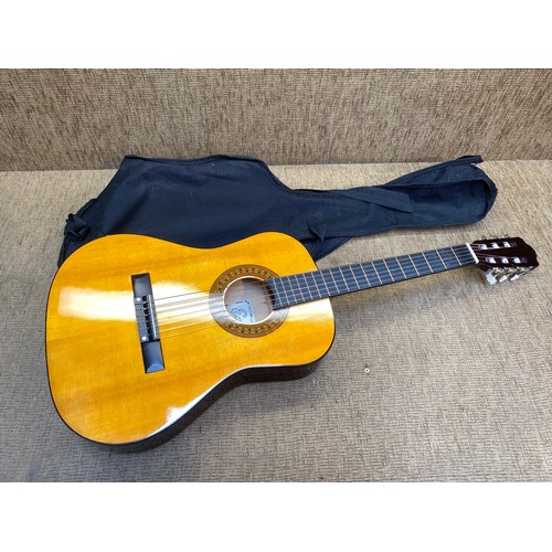 507 - Encore Childs acoustic guitar in case.