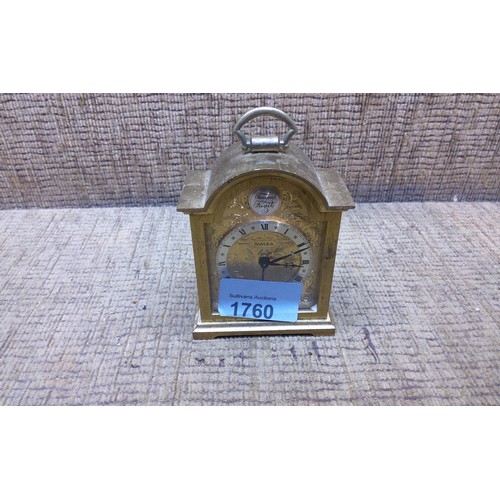 1760 - Wind up Tempus Fugit Swiza mantle clock.