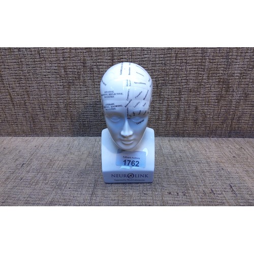 1762 - Vintage Phrenology porcelain head bust.