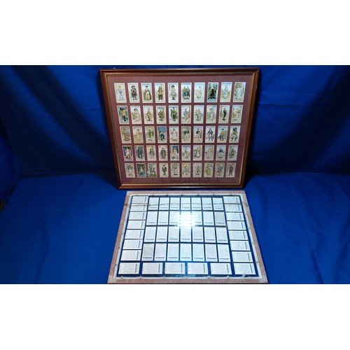 1207 - Two framed collections of Players cigarette cards.