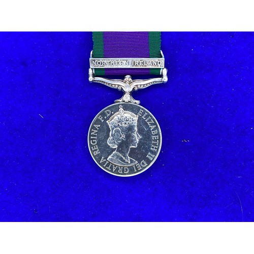 916 - General Service Medal 1962-2007 with Northern Ireland Clap Awarded to24287035 GNR E Welford Royal Ar... 