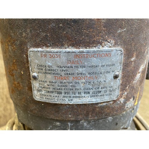 14 - Portable Vintage Bullows Hydrovane Compressor. PR303E