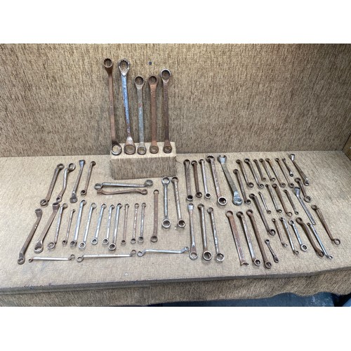 18 - Large quantity of Heavy duty spanners.