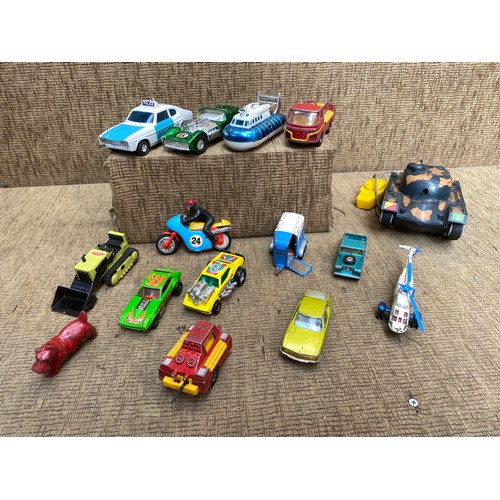 1061 - Play worn die cast cars including Dinky , Tonka and Corgi.