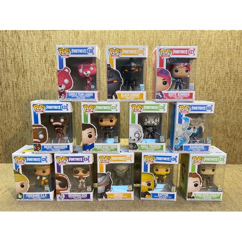 1091 - Twelve fortnight Funko fun pop boxed figures.