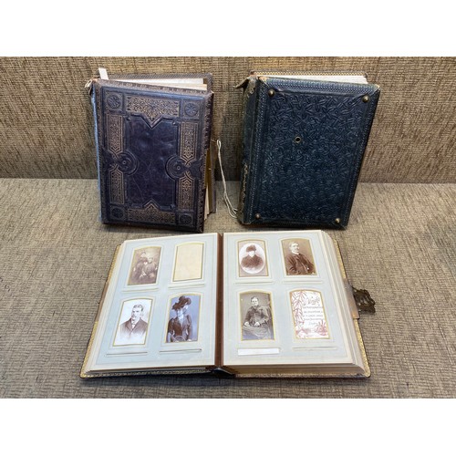 1099 - Three Antique Victorian photo albums one musical and one full of photos.