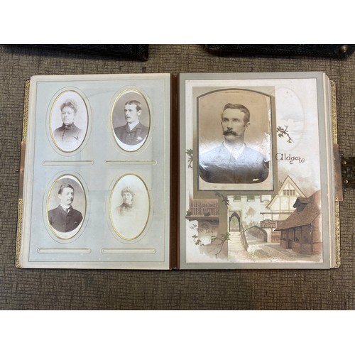 1099 - Three Antique Victorian photo albums one musical and one full of photos.