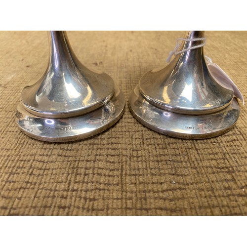 871 - Pair of silver candle sticks Hallmarked Birmingham dated 1921.