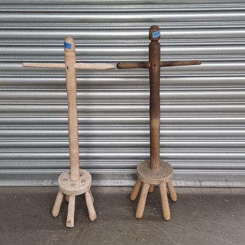 1227 - Two vintage wooden dolly's.