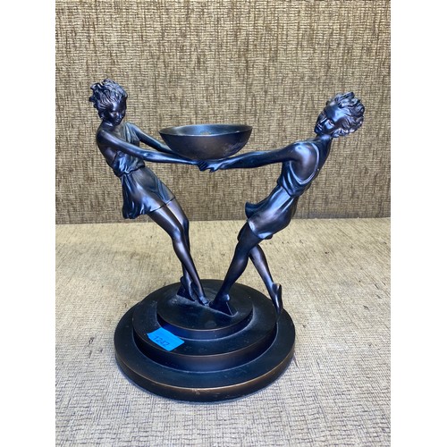 1242 - Art Deco statue of 2  figures dancing 11