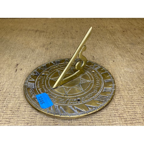 1245 - Solid brass sun dial.