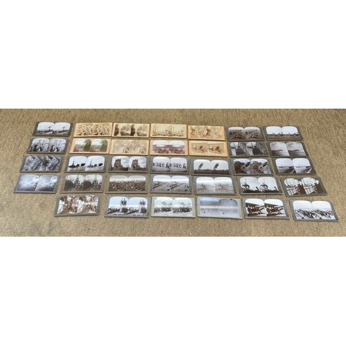 1163 - Stereoscope and 108 Military cards including the final assault on Passchendaele ridge, captured U Bo... 