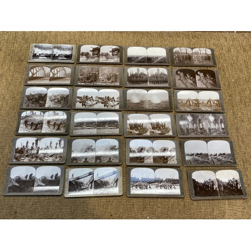 1163 - Stereoscope and 108 Military cards including the final assault on Passchendaele ridge, captured U Bo... 