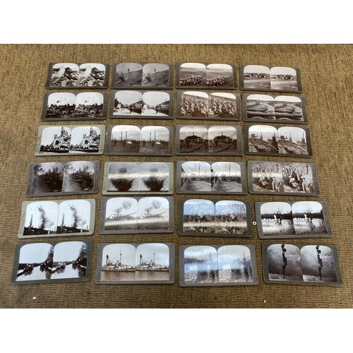 1163 - Stereoscope and 108 Military cards including the final assault on Passchendaele ridge, captured U Bo... 