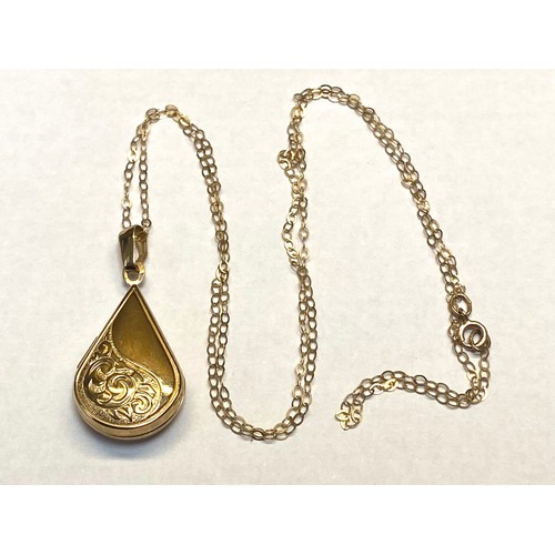 903 - 9ct gold locket and chain (1.8g)