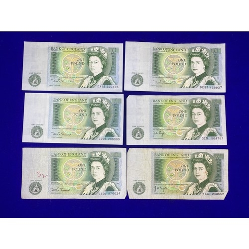 920 - Six £1 pound notes