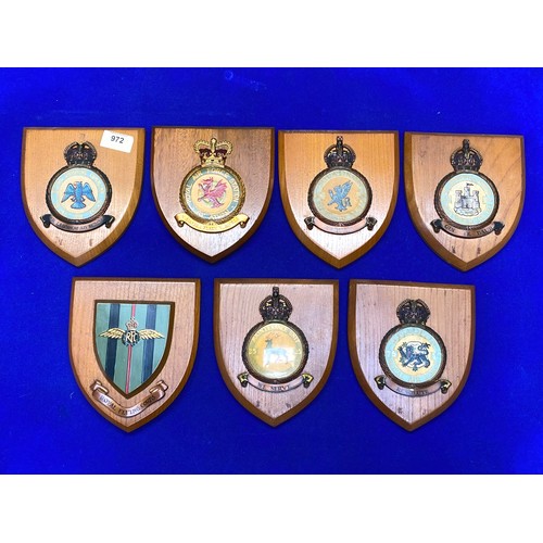 972 - Severn RAF station and squadron plaques.