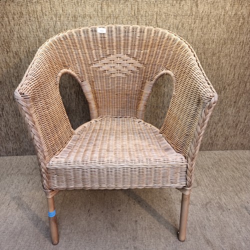 1222B - 1970s Rattan and Bamboo Malawi conservatory chair.