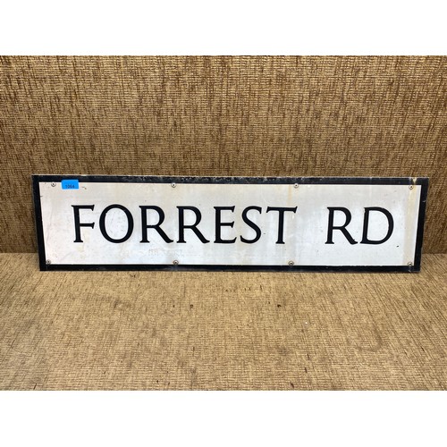 1064 - Forrest Road metal street sign. 91 cm.