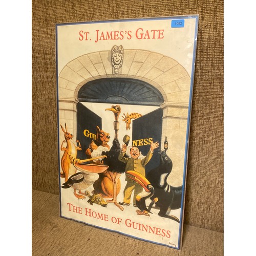 1092 - St James's Gate The home of Guinness advertising picture  75cm x 50cm.