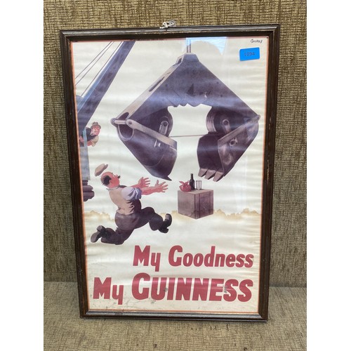 1094 - My Goodness my Guinness advertising picture  63cm x 43cm.