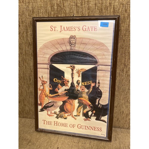 1096 - St James's Gate Guinness Advertising picture 63cm x 42cm.