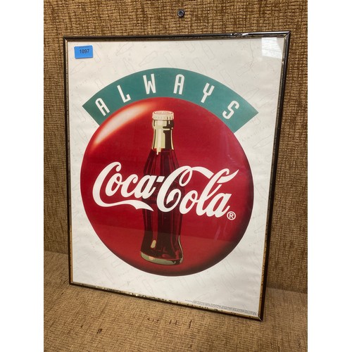 1097 - Coca Cola advertising picture 50cm x 40cm.