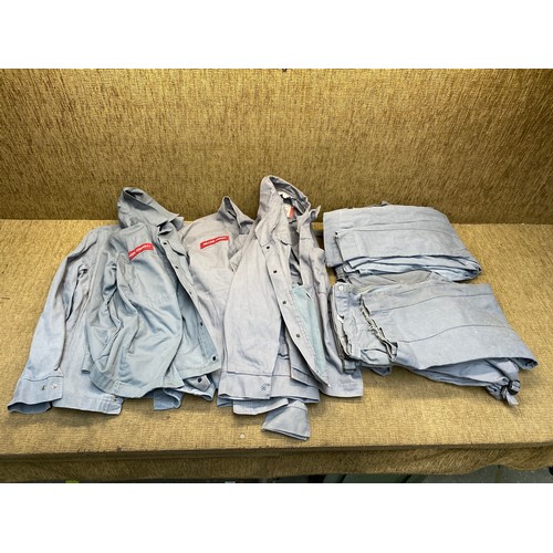 38 - Quantity of vintage Landrover factory uniforms.