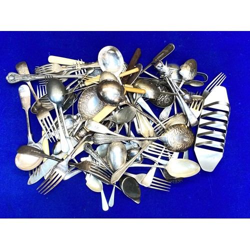 472 - Collection of silver plate cutlery.