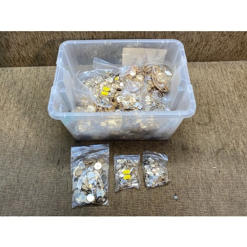 70 - Haberdashery to include 30 bags of 100 brass and nickel shank buttons Approx. 15kg.
