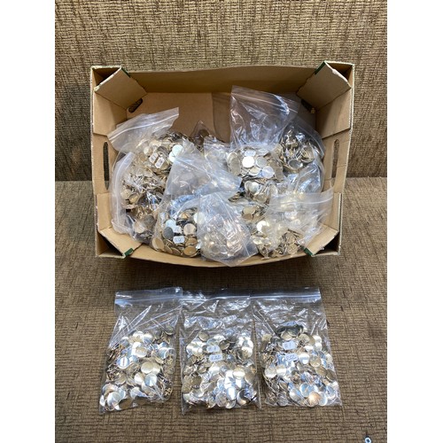71 - Haberdashery to include 30 bags of 100 brass and nickel shank buttons Approx. 15kg.