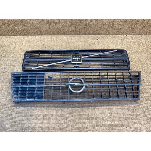 95 - Two vintage car grills (Volvo and Opel)