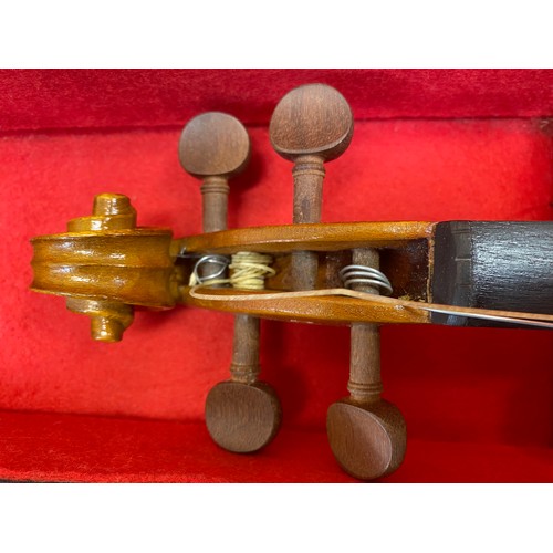 1208 - Reproduction of Antonius Stradivarius violin in a hard case.