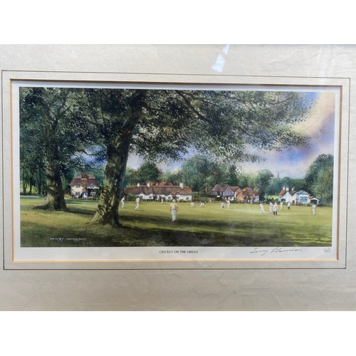 1216 - Four Framed Terry Harrison Limited Edition cricket prints.